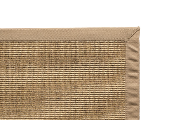Alfombra Sisal Natural BD485 Borde de Tela Beige
