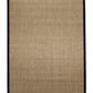 Alfombra Sisal Natural GG687 Borde de Tela Negro