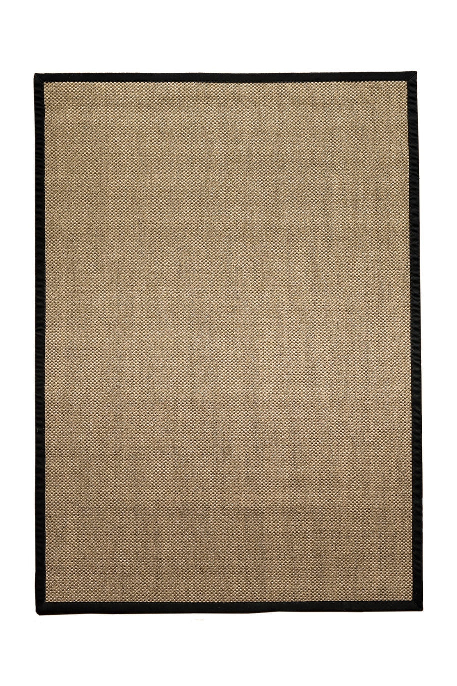 Alfombra Sisal Natural GG687 Borde de Tela Negro