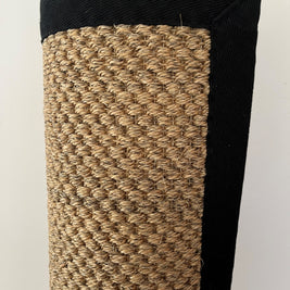Alfombra Sisal Natural GG687 Borde de Tela Negro