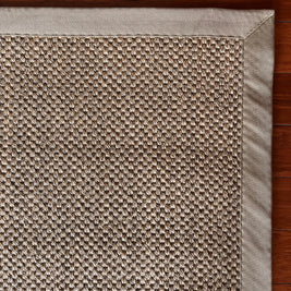 Alfombra Sisal Natural GG687 Borde de Tela Beige