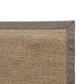Alfombra Sisal Natural KF731 Borde de Tela Café Oscuro