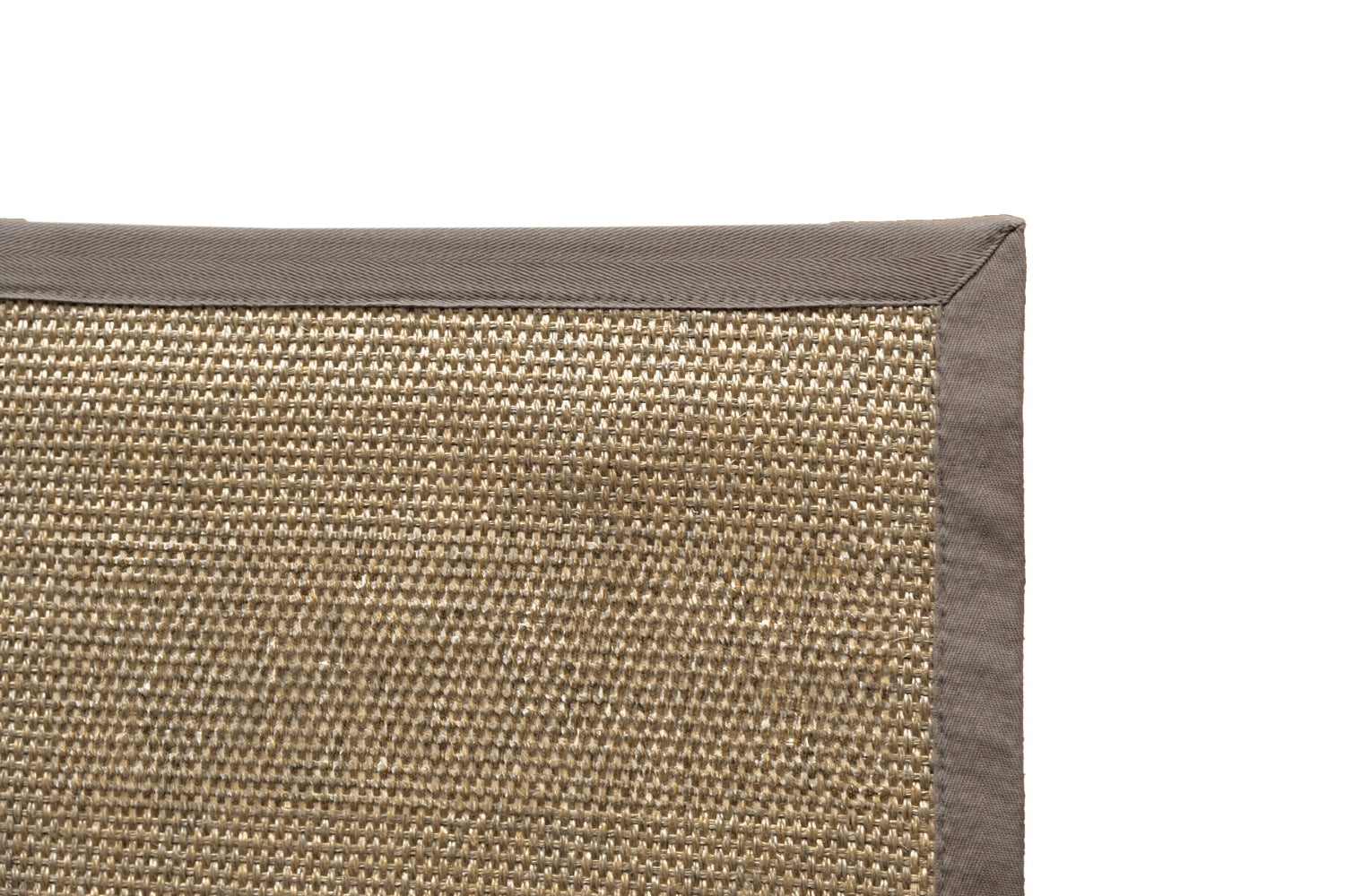 Alfombra Sisal Natural KF731 Borde de Tela Café Claro
