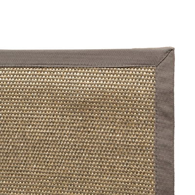 Alfombra Sisal Natural KF731 Borde de Tela Café Claro