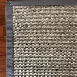 Alfombra Sisal Natural KF731 Borde de Tela Café Claro