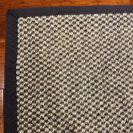 Alfombra Sisal Natural GA880 Borde de Tela Gris