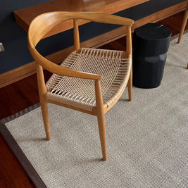 Alfombra Sisal Natural VB1065 Borde de Tela Café