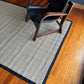 Alfombra Sisal Natural VB563 Borde de Tela Negro