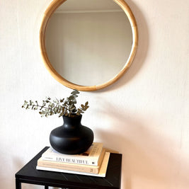 Espejo Madera Redondo 60x60 cm de Pared Lamai