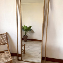 Espejo Madera Rectangular 80x170 cm Piso y Pared Maya
