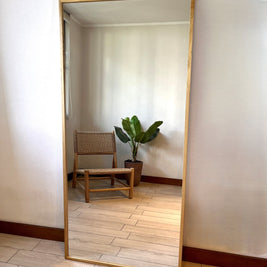 Espejo Madera Rectangular 80x170 cm Piso y Pared Milán
