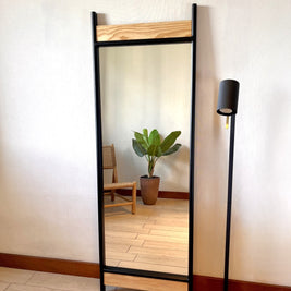 Espejo Madera Rectangular 56x165 cm Piso y Pared Nova