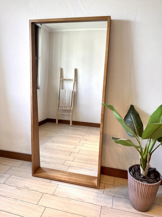 Espejo Madera Rectangular 80x170 cm Piso y Pared Sereno