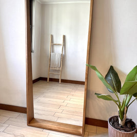 Espejo Madera Rectangular 80x170 cm Piso y Pared Sereno