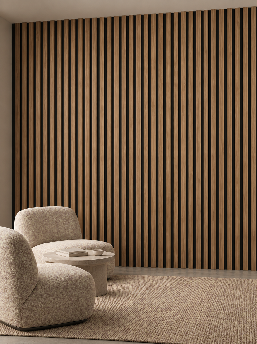 Wall Panel Interior WPC Fondo Negro Caramelo 16x290x2,2 cm