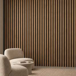 Wall Panel Interior WPC Fondo Negro Caramelo 16x290x2,2 cm