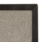 Alfombra Sisal Sintetico Espiga Ivory Borde Tela Gris
