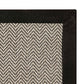 Alfombra Sisal Sintetico Espiga Ivory Borde Tela Negro 300x400 vista principal
