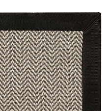 Alfombra Sisal Sintetico Espiga Ivory Borde Tela Negro 300x400 vista principal