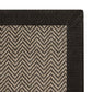 Alfombra Sisal Sintetico Espiga Taupe Borde Tela Negro 300x400 vista principal
