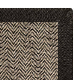 Alfombra Sisal Sintetico Espiga Taupe Borde Tela Negro 300x400 vista principal