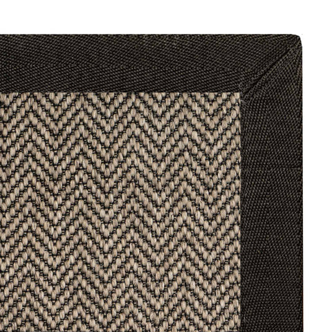 Alfombra Sisal Sintetico Espiga Taupe Borde Tela Negro 300x400 vista principal