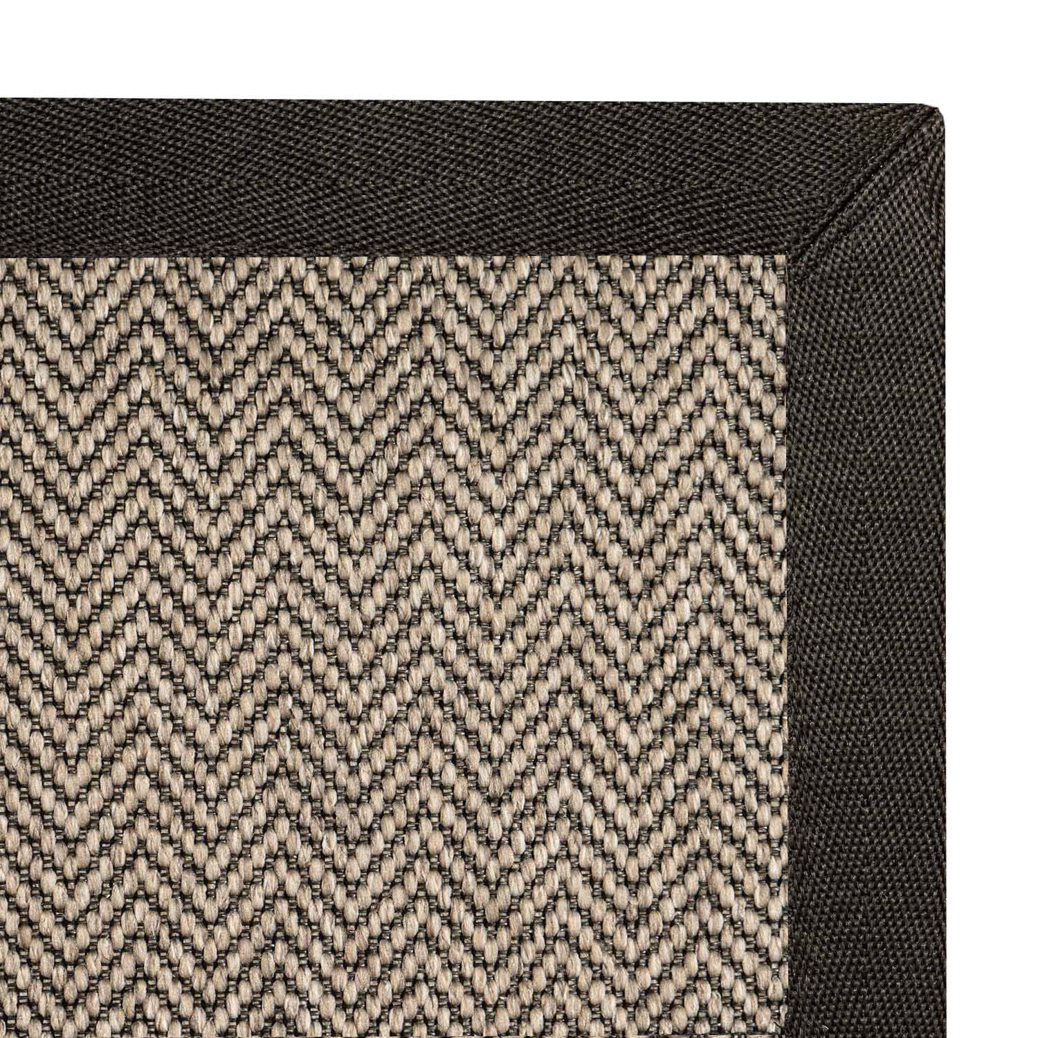 Alfombra Sisal Sintetico Espiga Taupe Borde Tela Gris 300x400 vista principal
