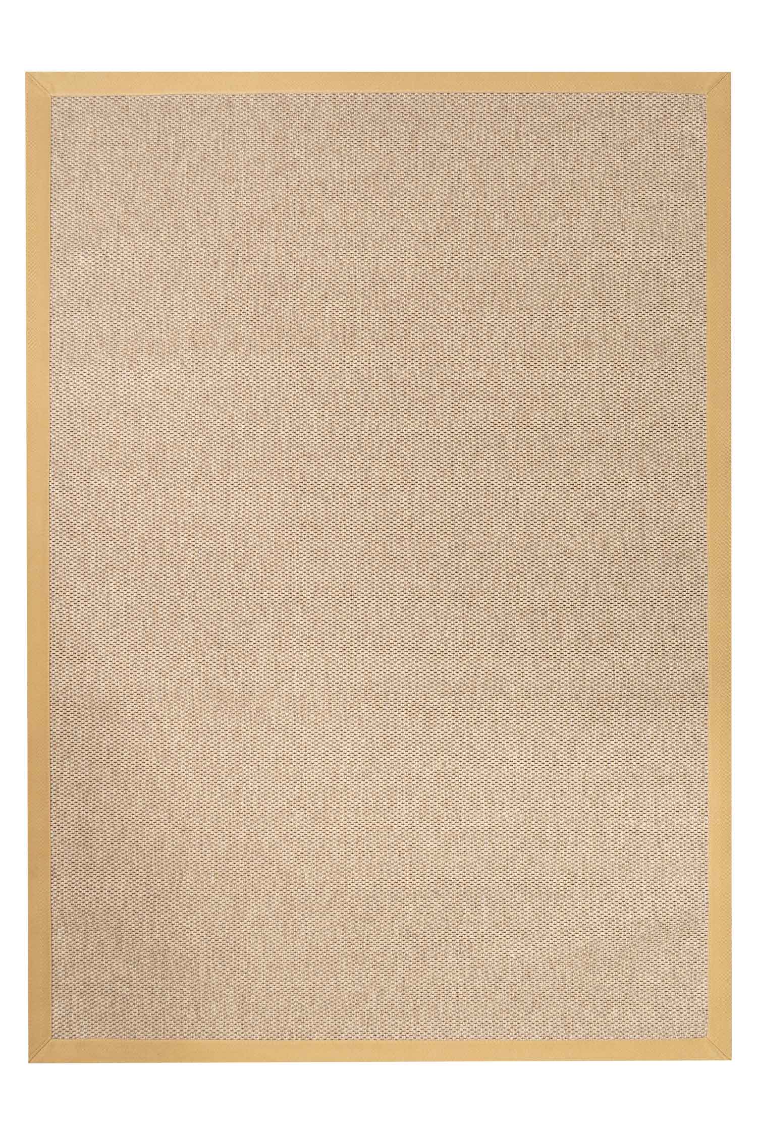 Alfombra Sisal Sintetico Lasis Beige Borde Tela Beige