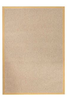 Alfombra Sisal Sintetico Lasis Beige Borde Tela Beige