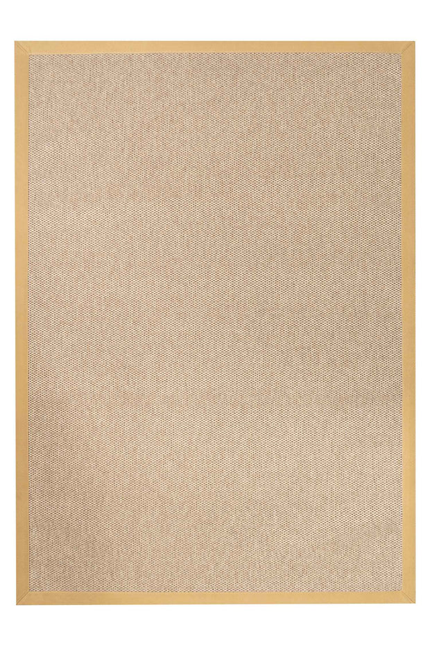 Alfombra Sisal Sintetico Lasis Beige Borde Tela Beige