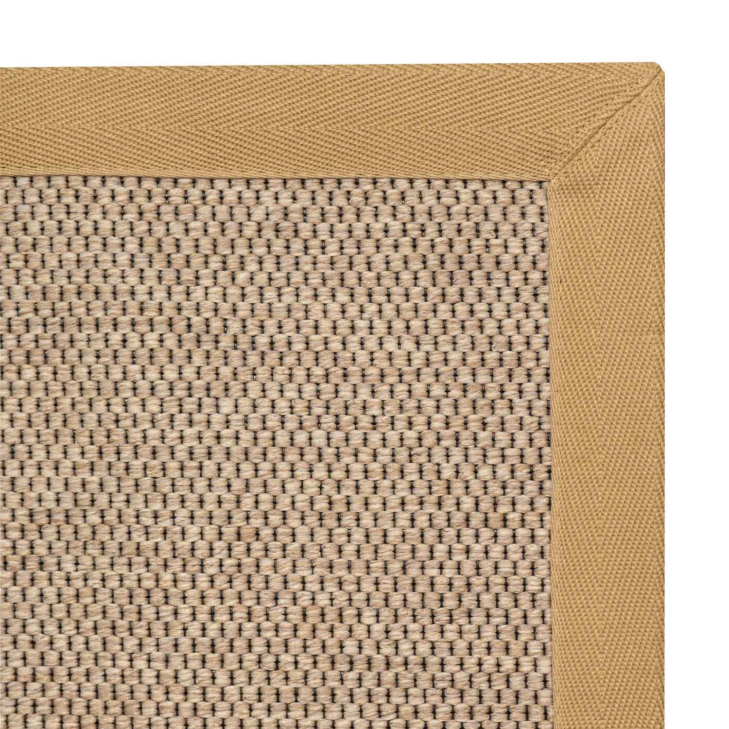 Alfombra Sisal Sintetico Natura Beige Borde Tela Beige 300x400 vista principal