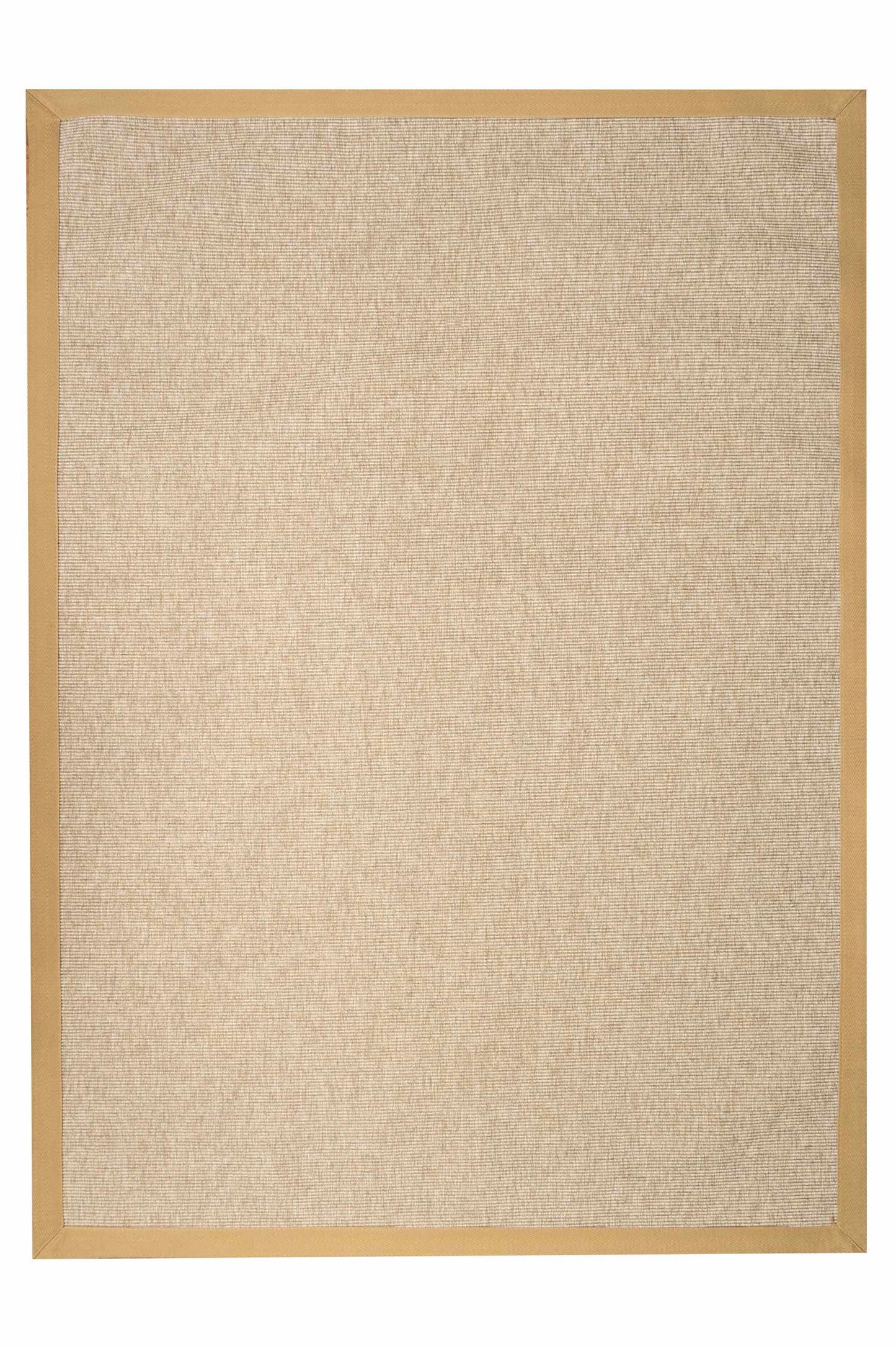 Alfombra Sisal Sintetico Natura Beige Borde Tela Beige