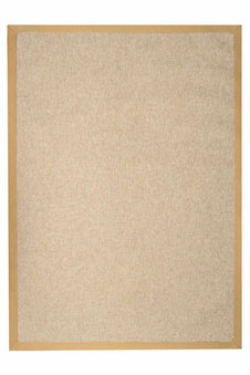 Alfombra Sisal Sintetico Natura Beige Borde Tela Beige