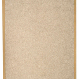 Alfombra Sisal Sintetico Natura Beige Borde Tela Beige