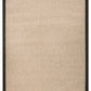 Alfombra Sisal Sintetico Natura Beige Borde Tela Negro