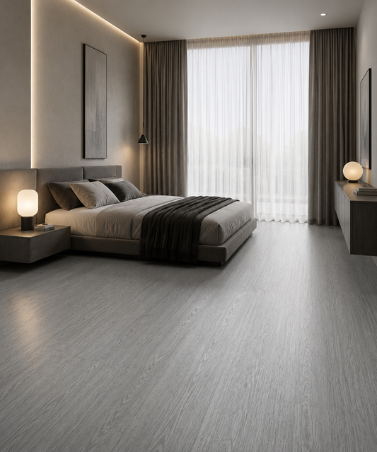 Piso Vinilico Modular Aquarius SPC 5.3mm Grey 7050