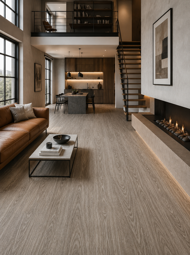 Piso Vinilico Modular Aquarius SPC 5.3mm Olmo 1043