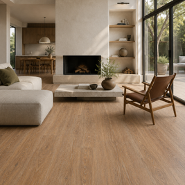 Piso Vinilico Modular Woodland SPC 5.53mm Haya Rustico 9166