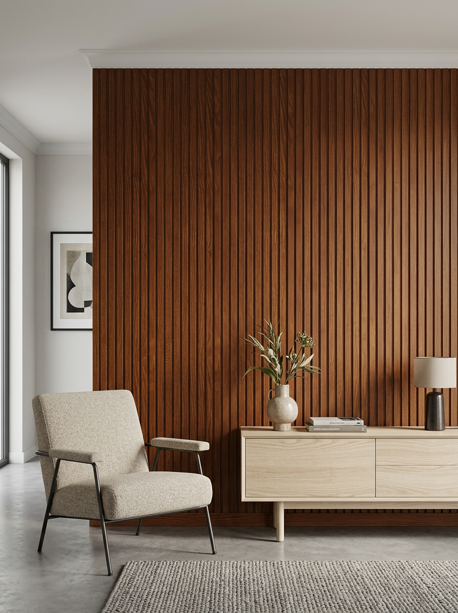 Wall Panel Interior WPC Flat Nogal 15x290 cm
