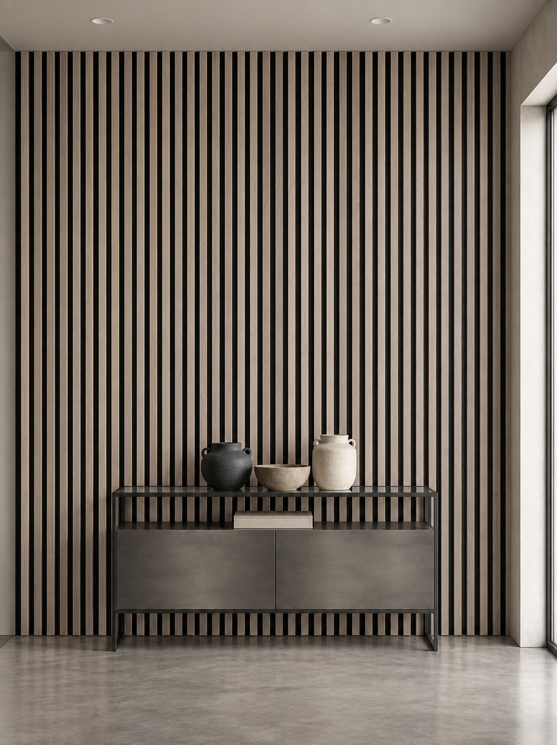 Wall Panel Interior WPC Fondo Negro Fresno 16x290x2,2 cm