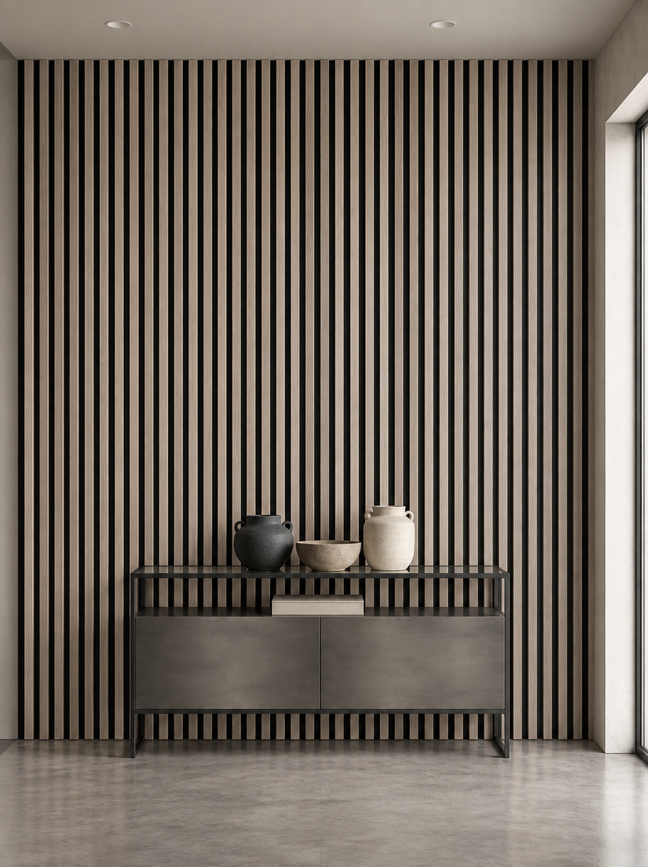 Wall Panel Interior WPC Fondo Negro Fresno 16x290x2,2 cm