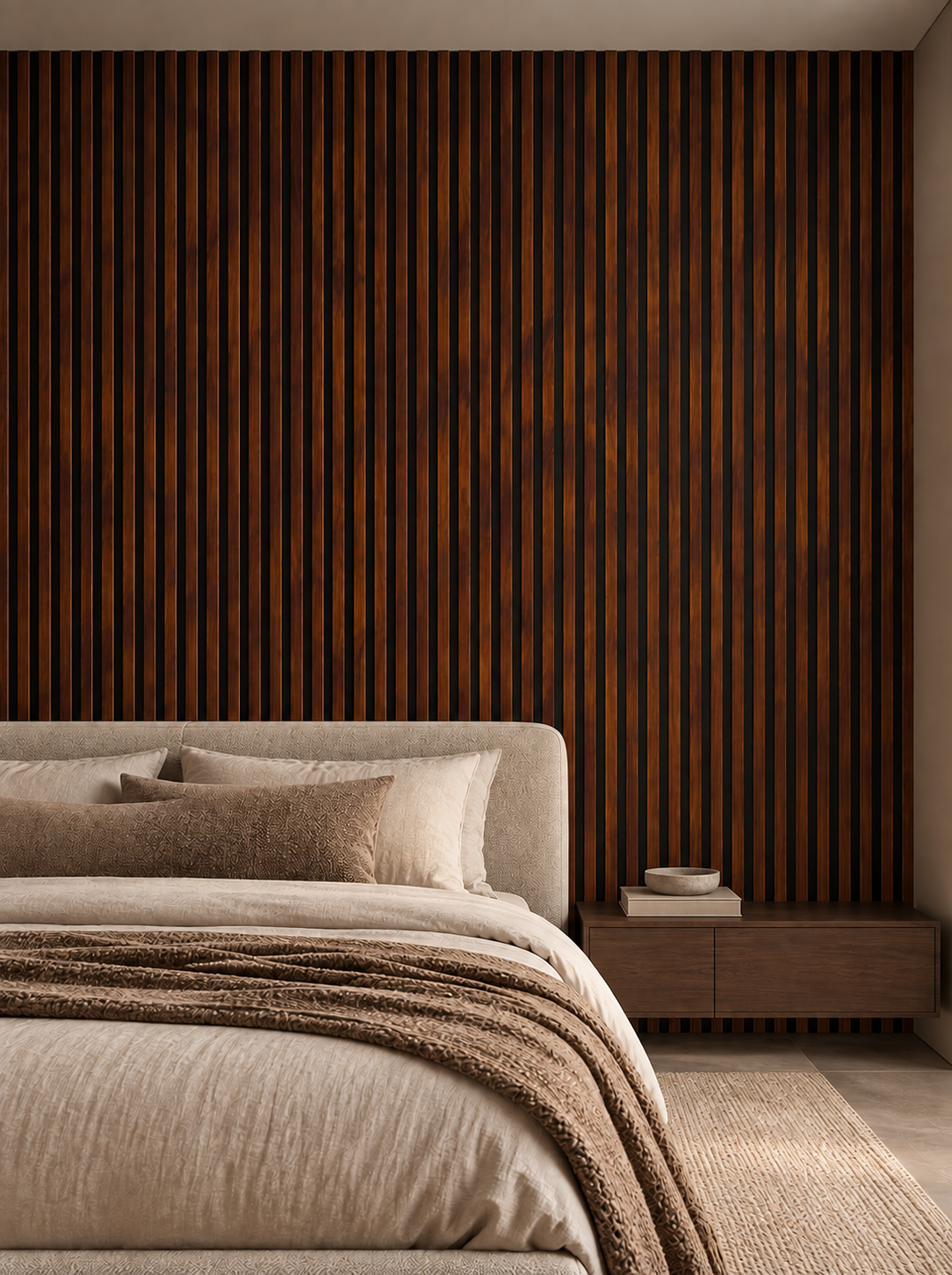 Wall Panel Interior WPC Fondo Negro Nogal 16x290x2,2 cm