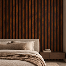 Wall Panel Interior WPC Fondo Negro Nogal 16x290x2,2 cm