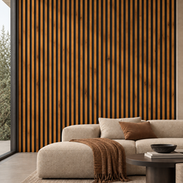 Wall Panel Interior WPC Fondo Negro Roble Natural 16x290x2,2 cm