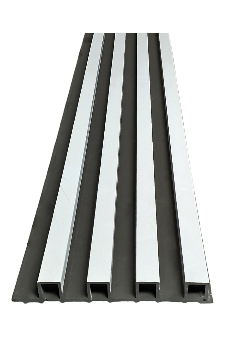 Wall Panel Interior WPC Fondo Negro con Blanco 16x290x2,2 cm