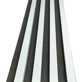 Wall Panel Interior WPC Fondo Negro con Blanco 16x290x2,2 cm